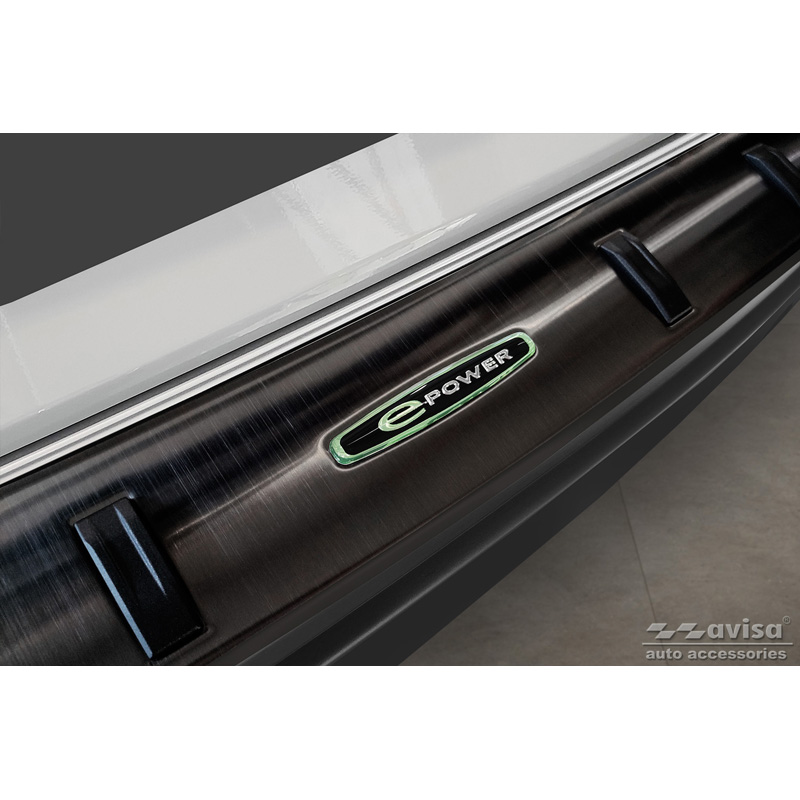 Protection de seuil arrière inox noir sur mesure pour Mazda MX-30 2020- 'STRONG EDITION'