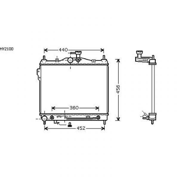 Radiator GETZ 02->> 373x495 1.3-16V +/-AC