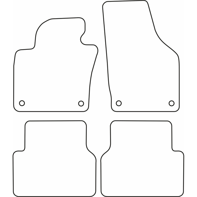 Set de tapis de sol sur mesure pour Volkswagen Tiguan 2008-2015