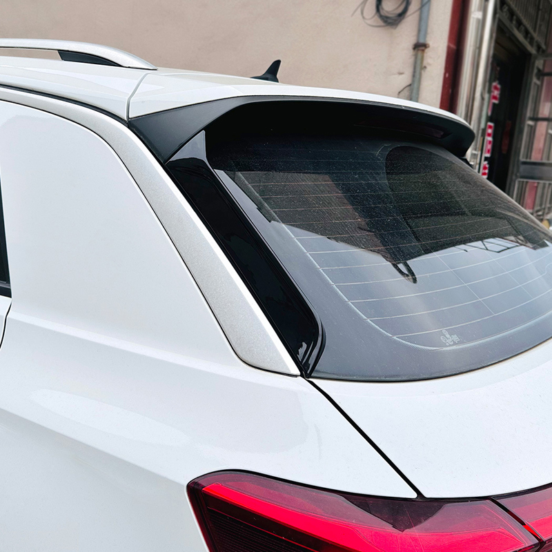 Jeu de déflecteurs d'air lunette arrière sur mesure pour Volkswagen T-Roc (A11) 2017- (ABS Noir Luisant)