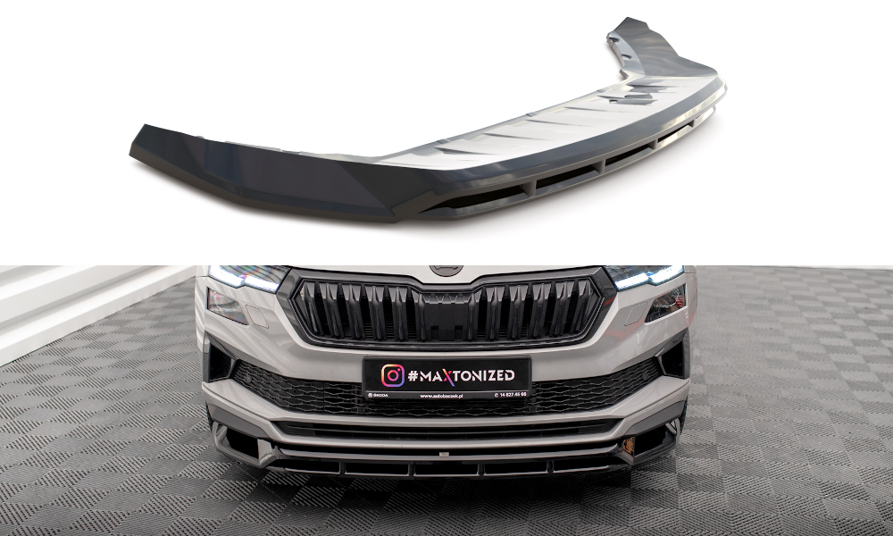 Voorspoiler Skoda Karoq Sportline FL Maxton Glans Zwart