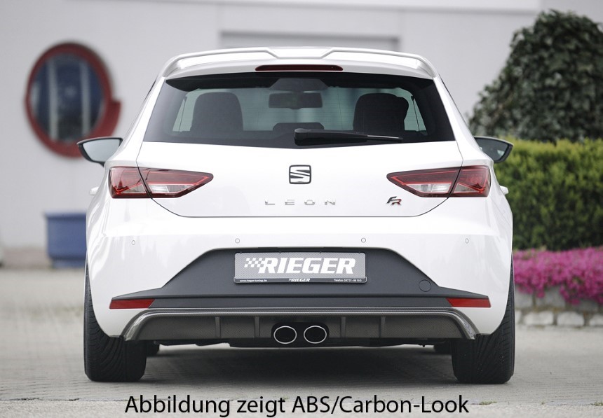 Diffuser Seat Leon F5 FR Rieger dubbele uitlaat glans zwart