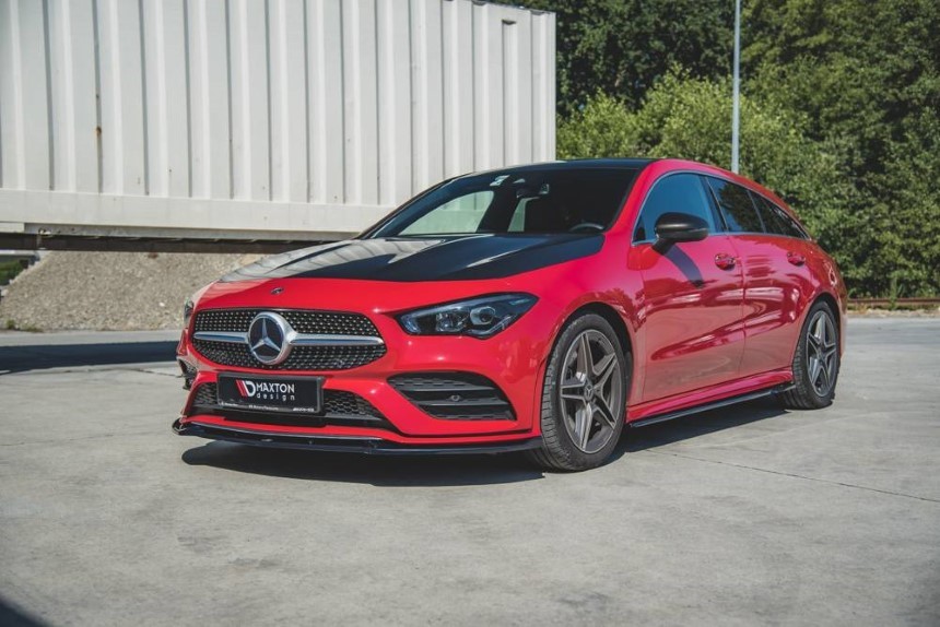 Voorspoiler Mercedes CLA AMG-Line C118 Maxton Design glans zwart
