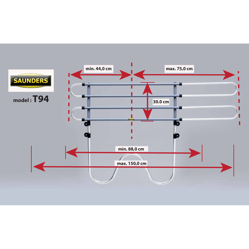Saunders Grille de séparation pour chiens universel W-Tube 25-33cm