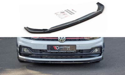 Voorspoiler VW Polo MK6 GTI Glans Zwart