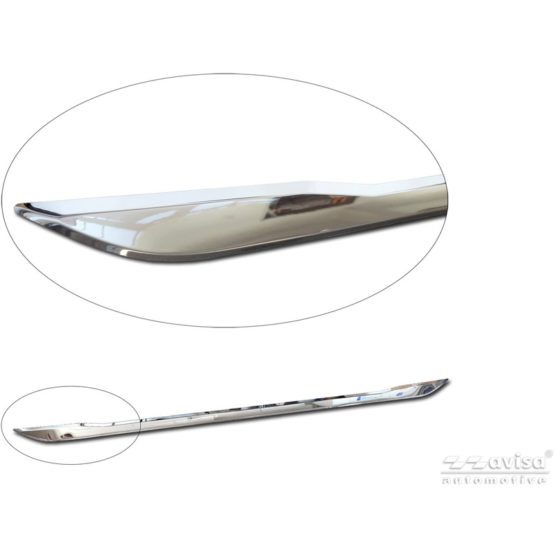 Avisa Revêtement d'habillage du hayon du coffre inox Chrome sur mesure pour Volkswagen T-Cross 2019-2024 & Facelift 2024-