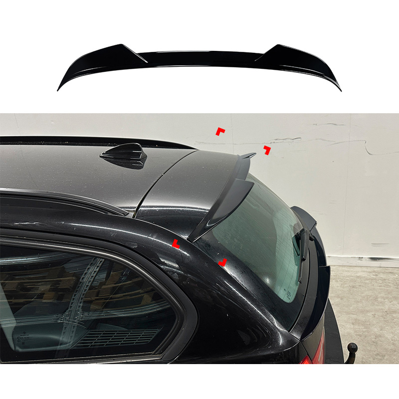 Becquet de toit (Spoiler Cap) sur mesure pour BMW Série-3 E91 Touring 2005-2012 (ABS Noir Luisant)