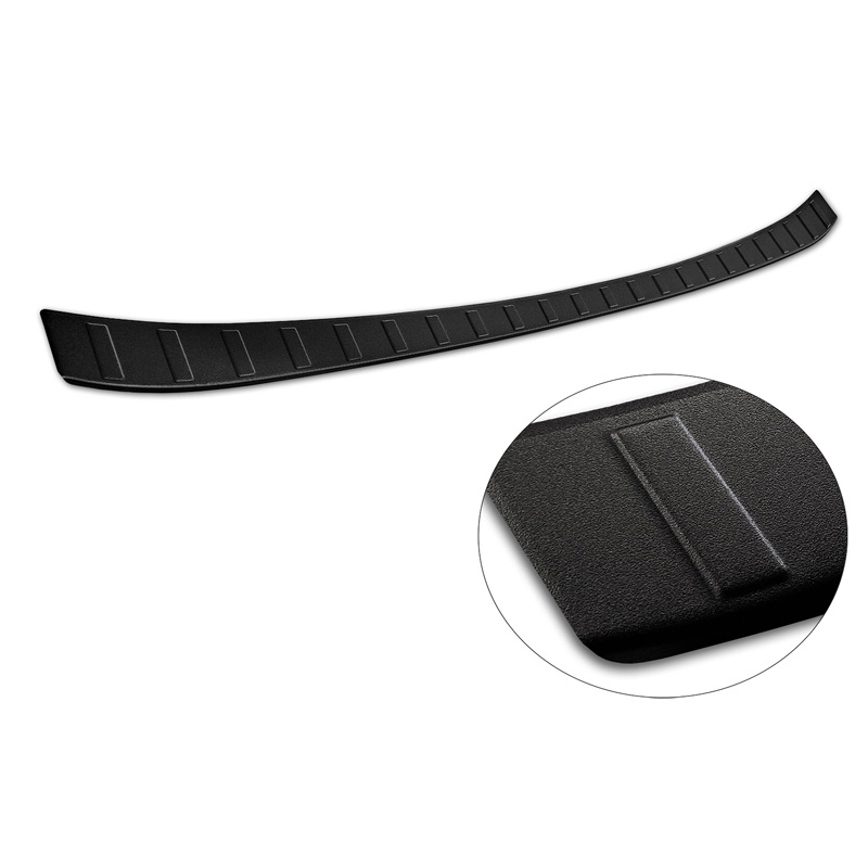 Protection de seuil arrière inox noir mat sur mesure pour BMW iX (I20) 2021- 'Ribs'