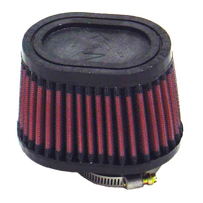 K&N Filtre à Air Universel Ovale/Conique 44mm raccordement décentrée, 102mm de base, 89mm en haut, 70mm hauteur (RU-2450)