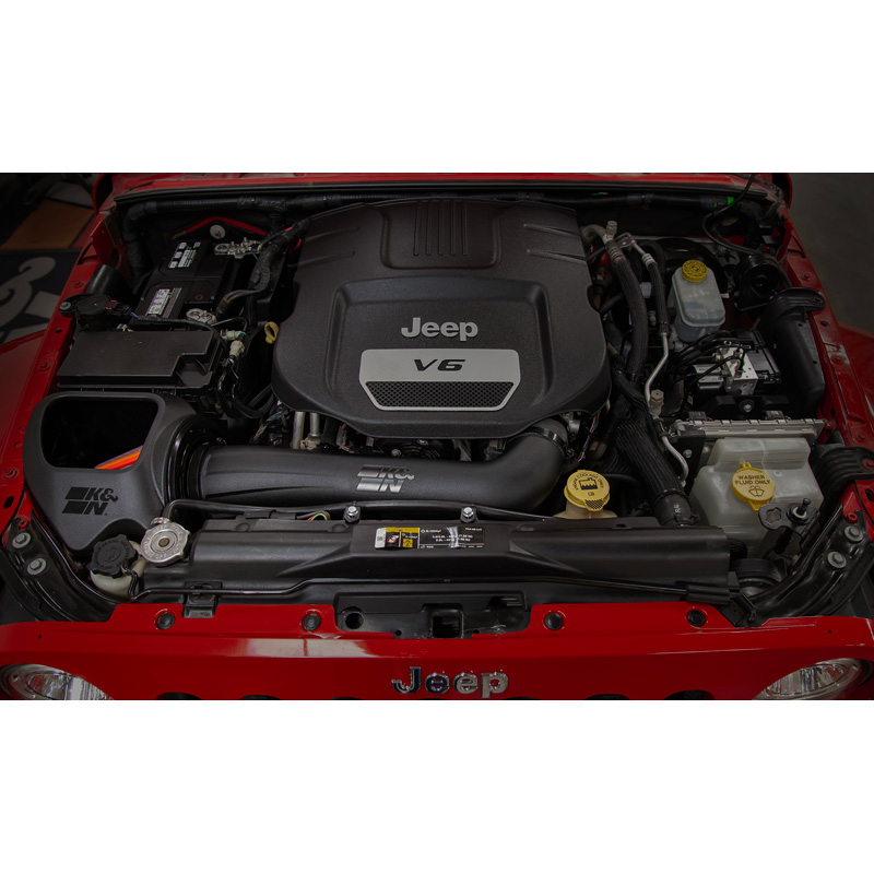 K&N NextGen d'admission d'air froid  sur mesure pour Jeep Wrangler 3.6L V6 2012-2018 (50-1566)