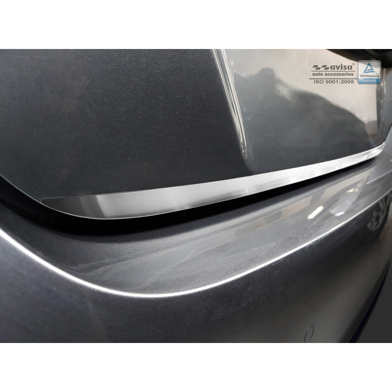 Baguette enjolivante coffre arrière inox sur mesure pour Nissan Leaf II 2017-