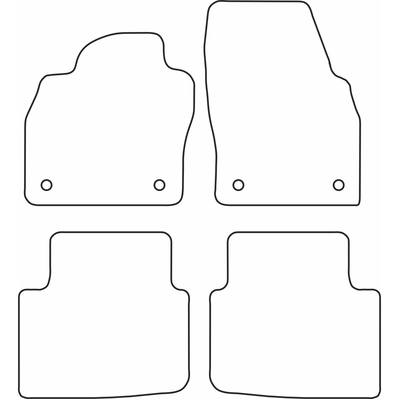 Set de tapis de sol en velours sur mesure pour Skoda Kamiq 2019-