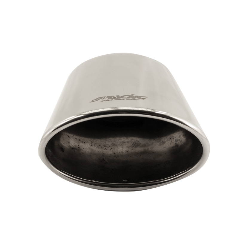 Simoni Racing Embout d'Échappement Ovale/Oblique Inox - 150x100xL250mm - Montage ->54mm