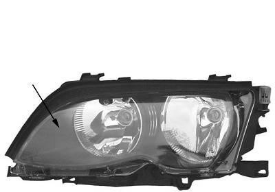 koplamp, H7+H7, binnen chrome, incl stelmotortje, links BMW 3 se