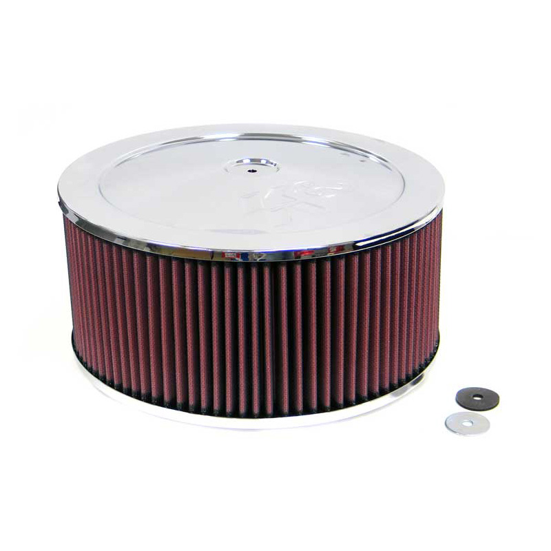 K&N Filtre à Air rond - 130mm raccord, 279mm diamètre, 178mm hauteur (60-1210)