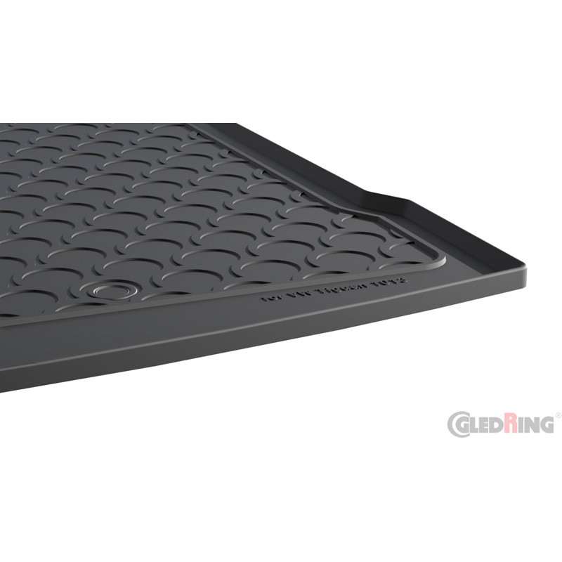 Coquille coffre-arrière Rubbasol (caoutchouc) sur mesure pour Volkswagen Tiguan II 2016-2024 excl. e-Hybrid (5-Personnes) (Sol en haut)