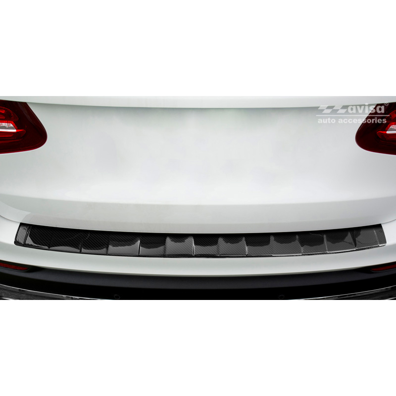 Protection de seuil arrière carboné 3D sur mesure pour Mercedes GLC 2015-2019 & FL 2019- 'Ribs'
