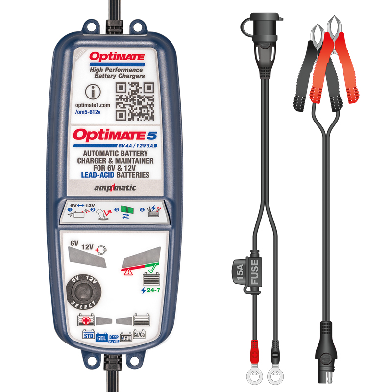 OptiMate 5 6V 4A / 12V 3A véritable chargeur et mainteneur
