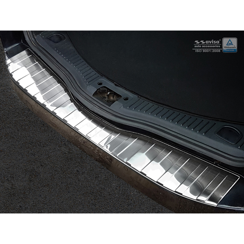 Protection de seuil arrière inox sur mesure pour Ford Mondeo Wagon 2007-2010 'Ribs'