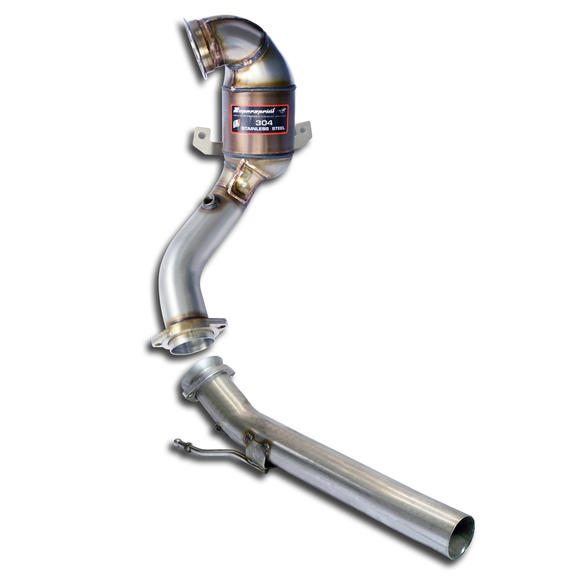 AUDI A1 1.8 TFSI 3 Doors / Sportback (192 Hp) 2014 Turbo downpipe kit + Metallic catalytic converter