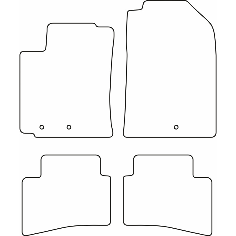 Set de tapis de sol sur mesure pour Kia Rio IV 2017- & Stonic 2017-
