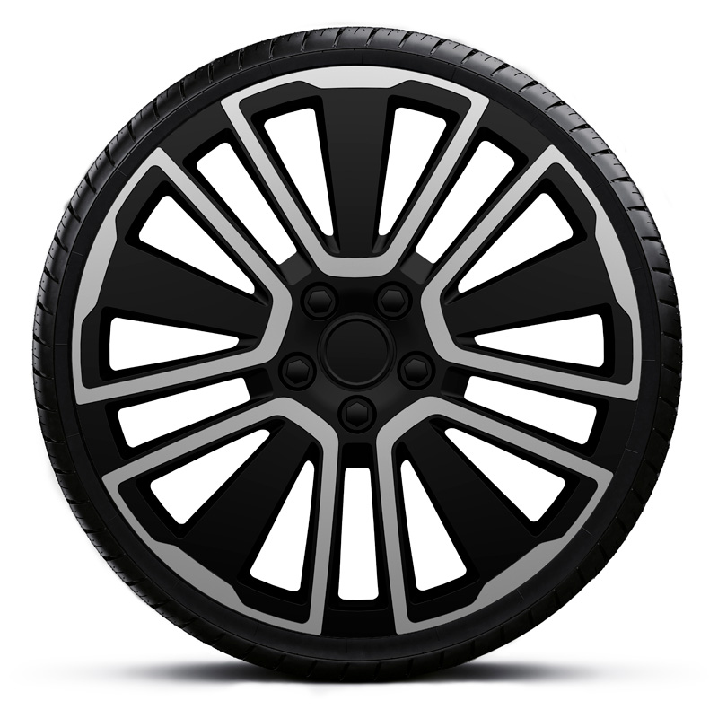 Jeu d'enjoliveurs J-Tec Scuba 13-inch argent/noir