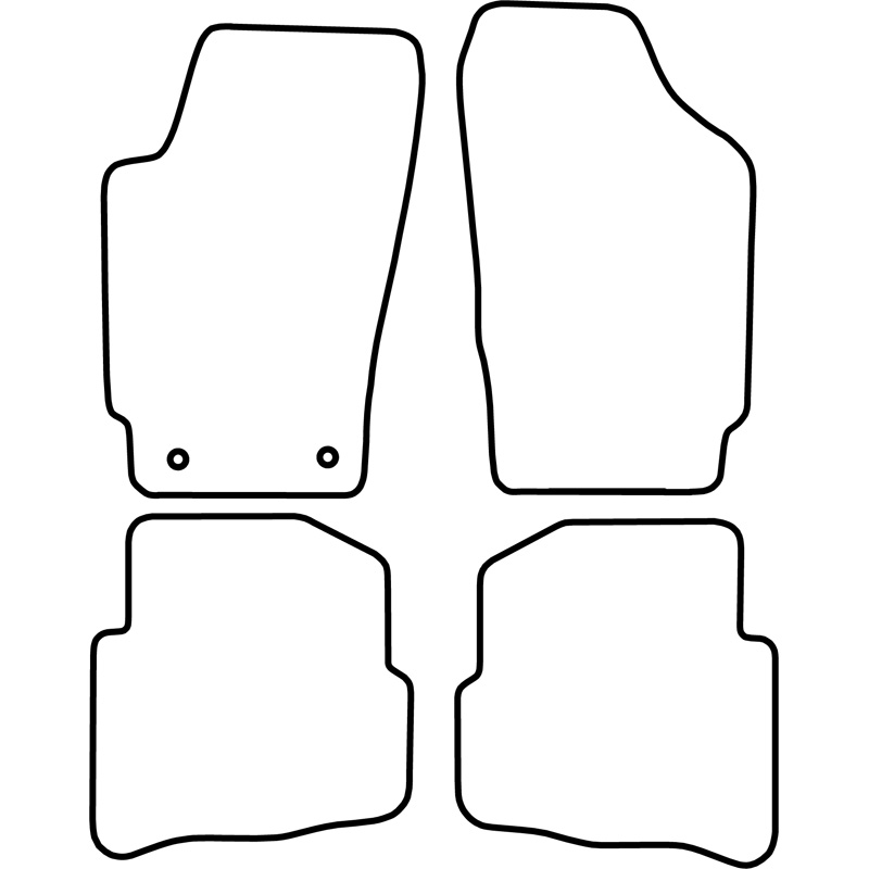 Set de tapis de sol sur mesure pour Volkswagen Fox 2007-