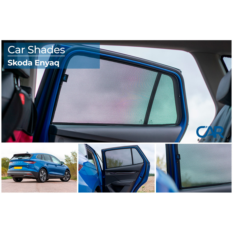Set de Car Shades (portes arrières) sur mesure pour Skoda Enyaq iV 2020- excl. Coupe (2-pièces)