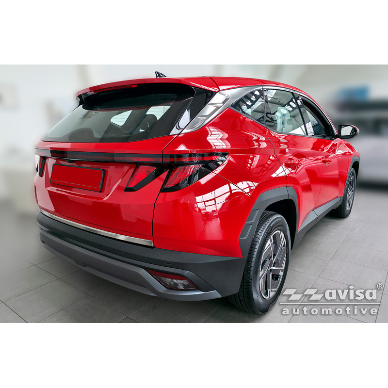 Avisa Revêtement d'habillage du hayon du coffre inox brossé sur mesure pour Hyundai Tucson IV 2020-2024 & Facelift 2024-