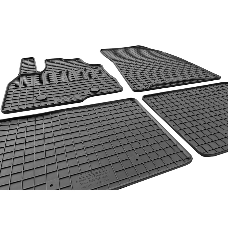 CIKCAR Set tapis de caoutchouc sur mesure pour Dacia Bigster Mild Hybrid 2024- (4-pièces + points de fixage)