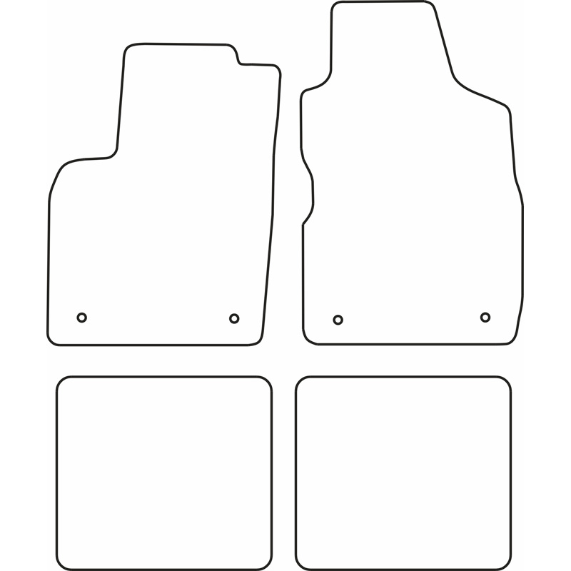 Set de tapis de sol sur mesure pour Fiat Panda 2003-2012