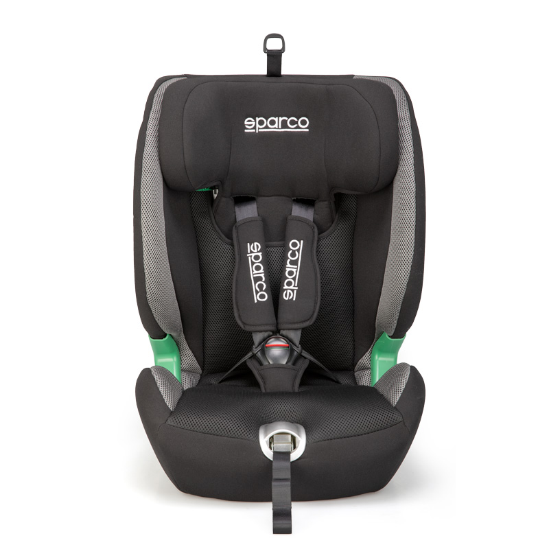 Sparco Siège enfant SK5000I (Isofix) Noir/Gris i-Size 76-150cm (ECE-R129/03)