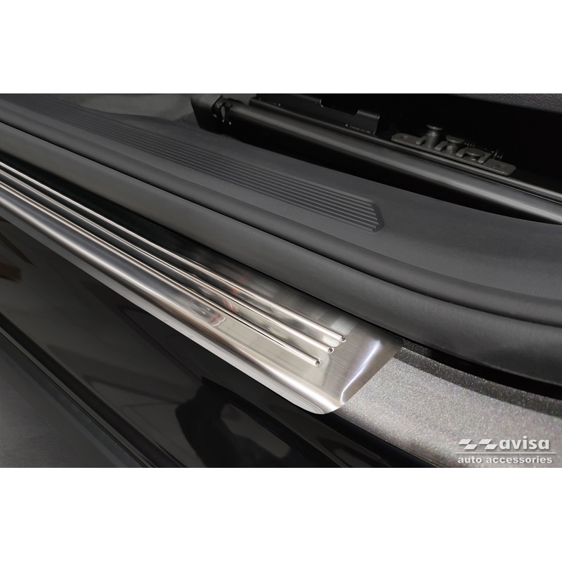 Seuils de portes inoxydable sur mesure pour Volkswagen ID.4 2020 - 'Lines' - 4-pièces
