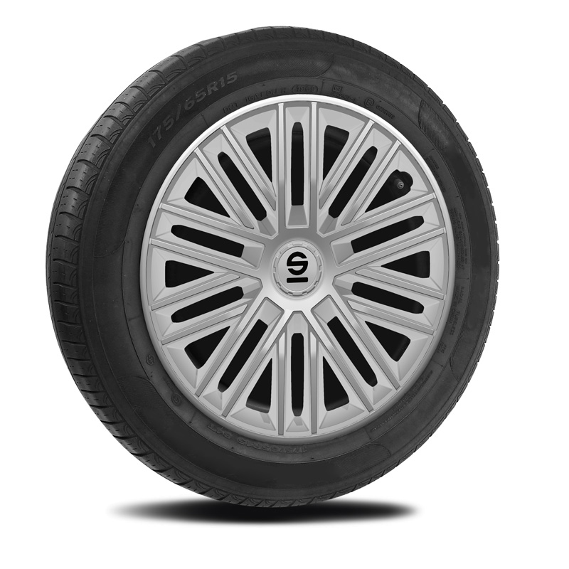 Sparco Enjoliveurs Bergamo - 16-pouces - Argent - Set de 4 pièces