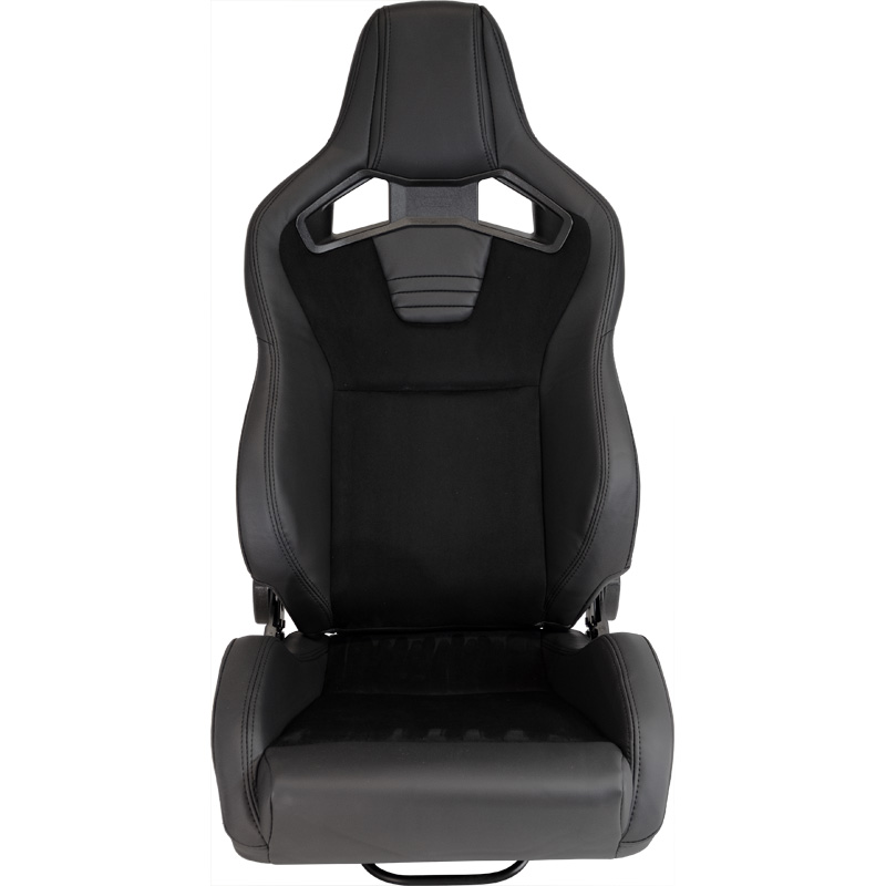 Siège baquet 'NK Premium' - Suede Noir + Cuir simili noir - Dossier régable en polyester - incl. glissières