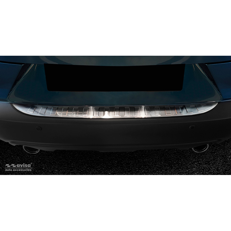 Protection de seuil arrière inox sur mesure pour Mazda CX-3 2015-2022 'Ribs'