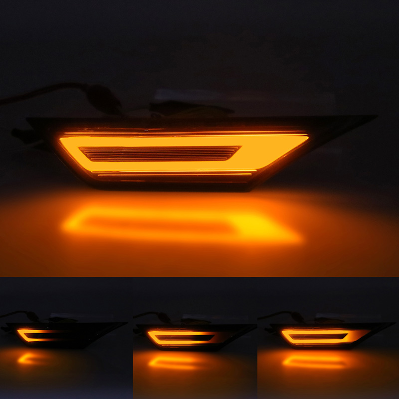 Set de Clignotants Latéraux LED sur mesure pour Honda Civic X 2016-2022 - Fumée - incl. Feux Dynamiques & Feu de Position