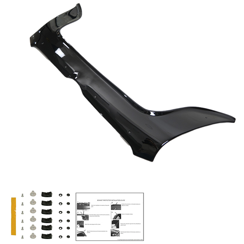 Protection du capot sur mesure pour Fiat Doblo 2ème Gen. 2010-2015 - Noir brillant