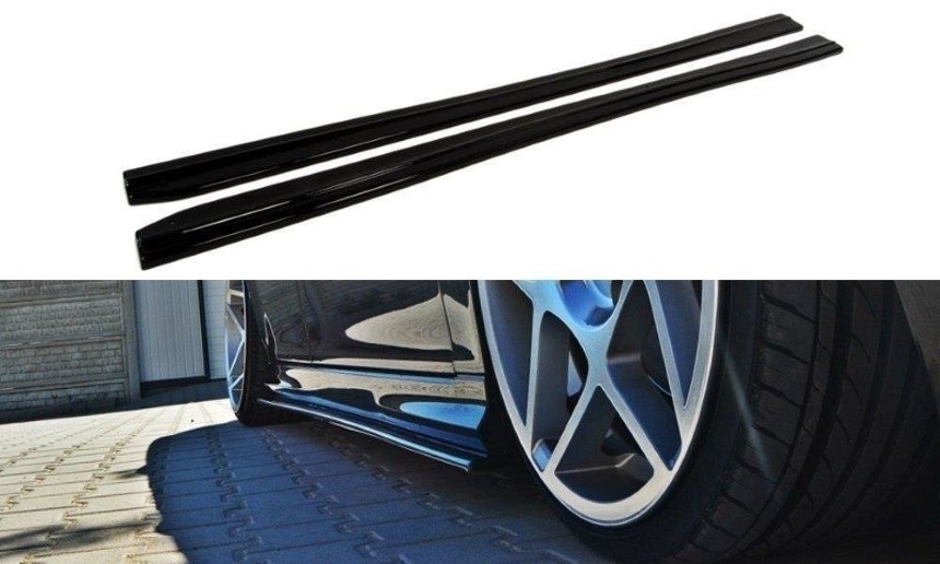 Zijskirts Saab Turbo X Maxton Design glans zwart