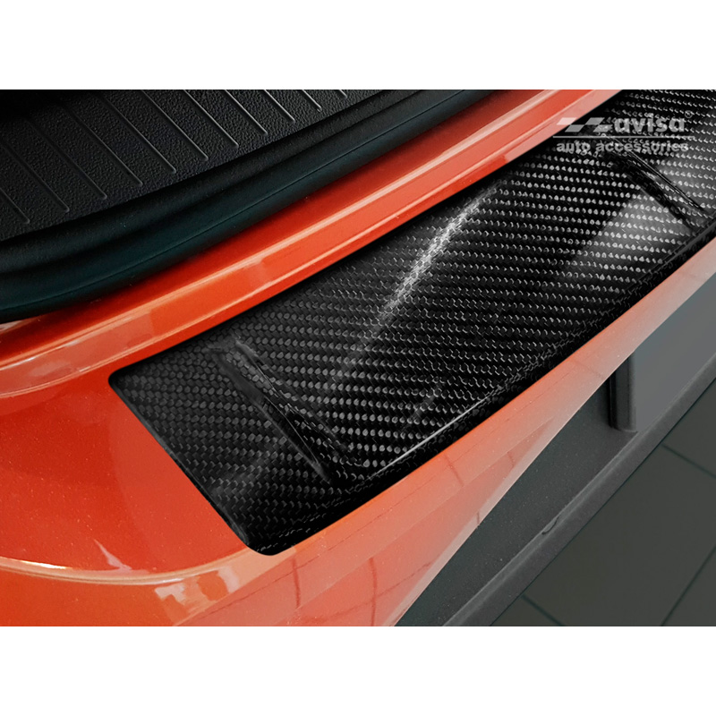 Protection de seuil arrière carboné 3D sur mesure pour Volkswagen T-Roc 2017-2022 & Facelift 2022- incl. Cabrio