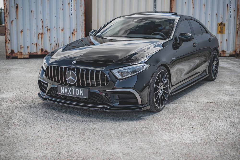 Voorspoiler V.1 Mercedes AMG CLS AMG Pakket & CLS53 C257 Maxton Glans Zwart
