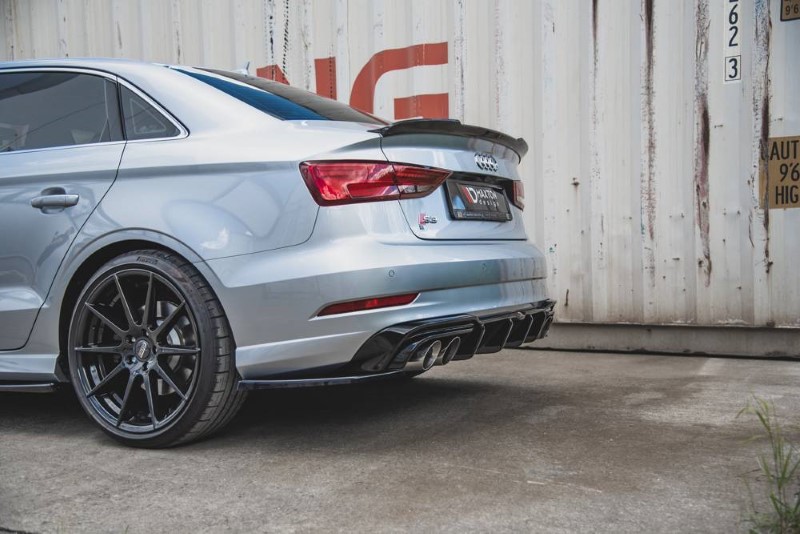 Diffuser Audi S3 Sedan 8V Facelift Glanzend zwart