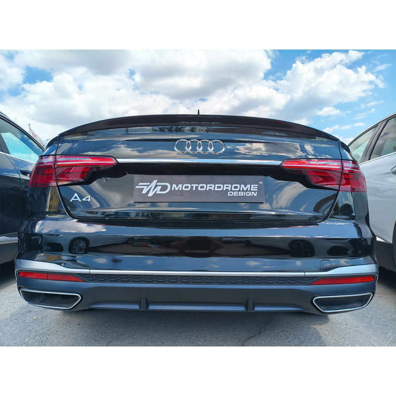 Motordrome Lèvre spoiler arrière sur mesure pour Audi A4 B9 Sedan 2015-2024 (PU)