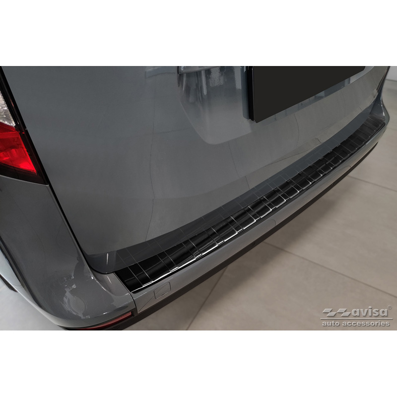 Protection de seuil arrière inox noir sur mesure pour Mercedes Citan (W420) Box/Tourer 2021- 'Ribs'