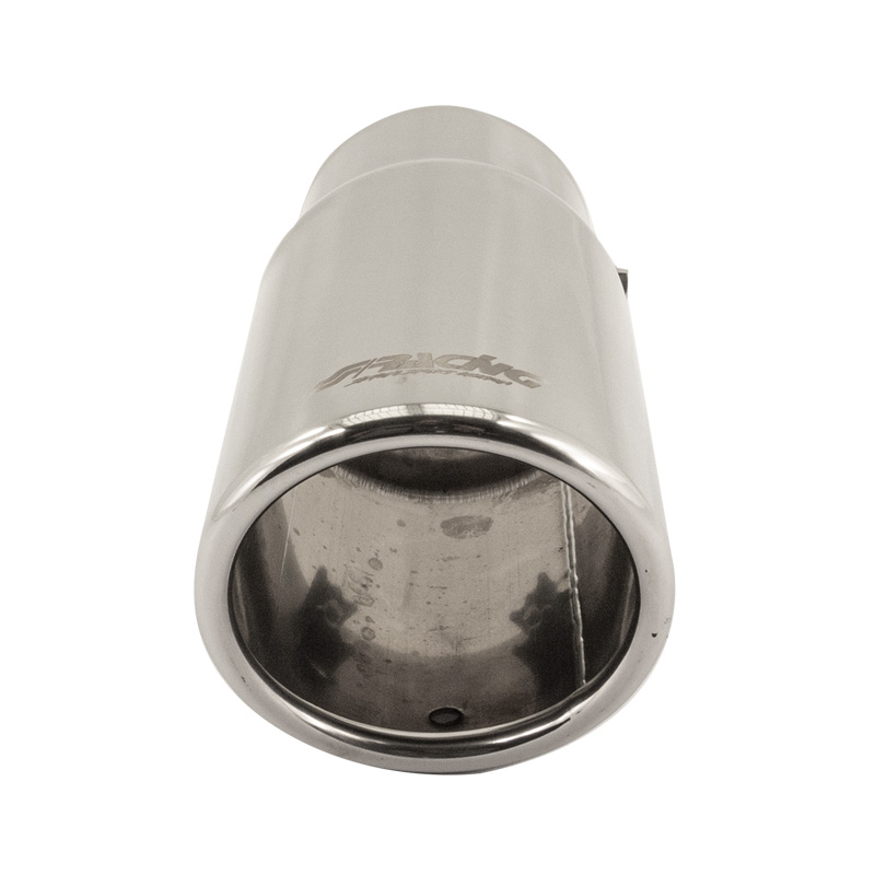 Simoni Racing Embout d'Échappement Rond/Oblique Inox - Ø76xL180mm - Montage ->64mm