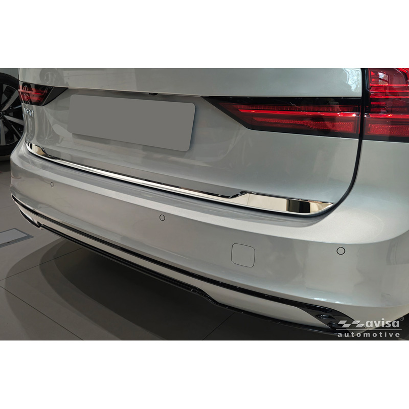 Avisa Revêtement d'habillage du hayon du coffre inox Chrome sur mesure pour Volvo V90 II 2016-