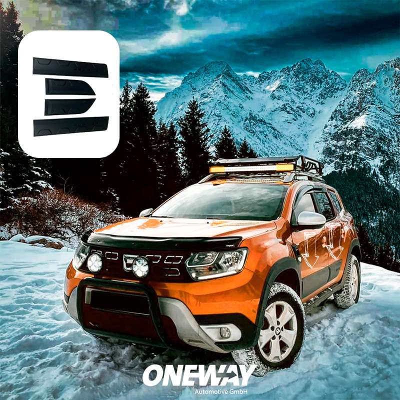 Jeu de baguettes de porte sur mesure pour Dacia Duster II 2018-2024 - Noir mat