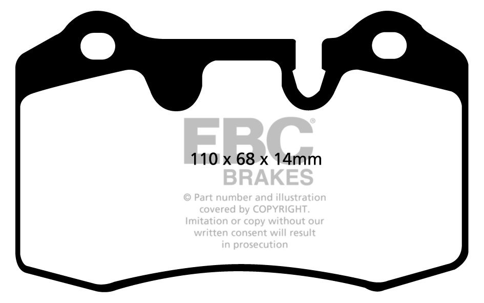 EBC Brakes FERRARI 430 4.3 2004-2008 Remblokken voorzijde yellow