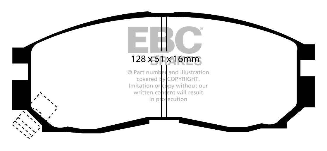 EBC Brakes PROTON Coupe 1.8 97-2001 Remblokken voorzijde greenst