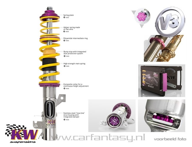 Schroefset KW V3 inox Skoda Superb 3T 1.8 TSI 08/2008-